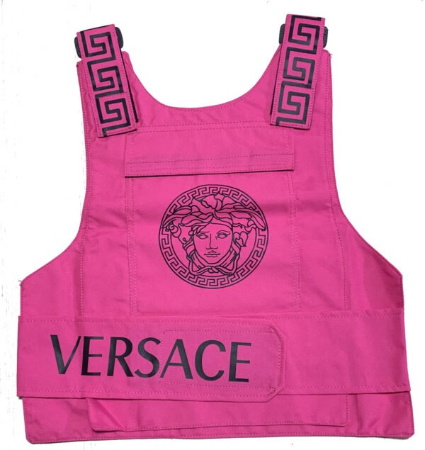 Versace Women Pink Tactical Bulletproof Street wear Fashion Vest