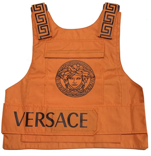 Versace Orange Tactical Bulletproof Street wear Fashion Vest
