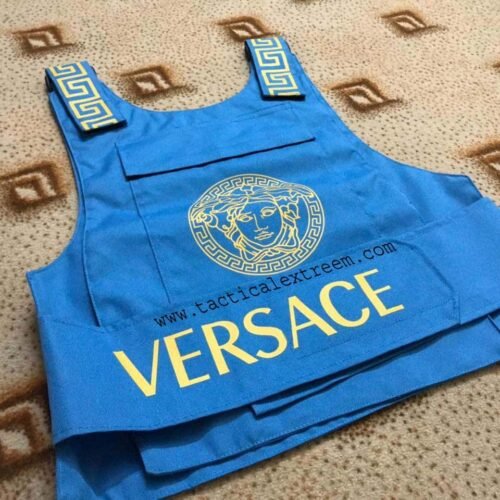 Versace Light Blue Tactical Bulletproof Street wear Fashion Vest