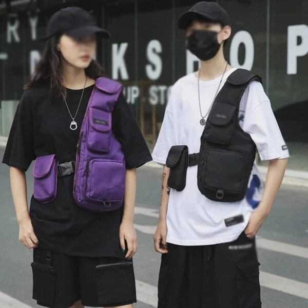 JAHH Hip Hop Chest Rig Bag Streetwear Functional Harness Chest Bags Unisex Fashion Waist Bag Waist Pack
