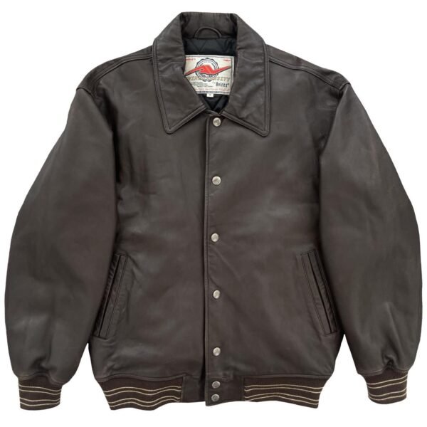 Vintage Avirex Leather Men's Brown Varsity Jacket