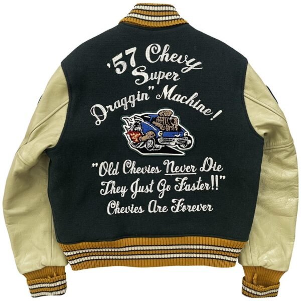 Chevy Super Draggin Machine Men's multi Varsity Jacket