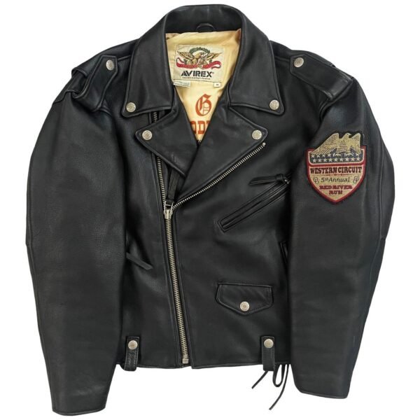 Thunder Canyon Avirex Leather Men's multi Varsity Jacket