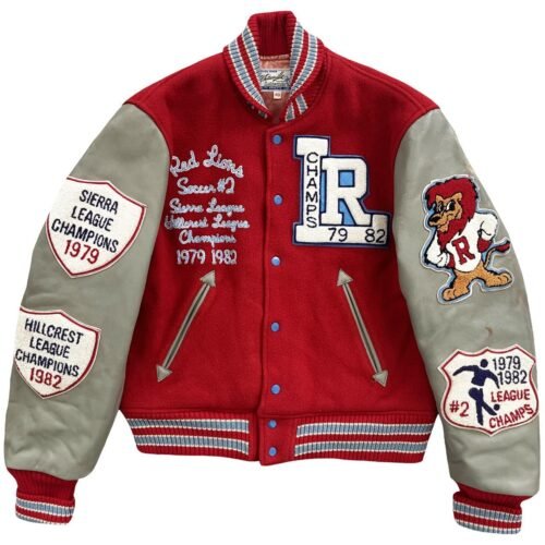 Sierra League Champions 1979 Men’s Red and Grey Varsity Jacket