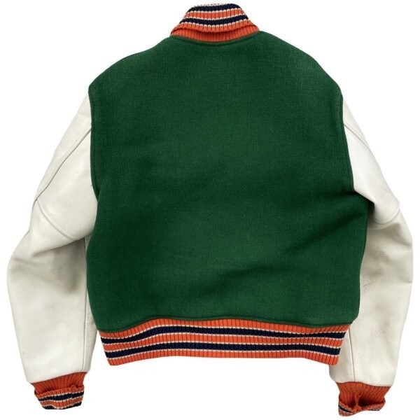 Ghost Dunk 1976 Men's Green and Orange Varsity Jacket