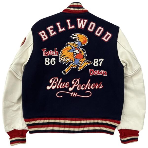 Bellwood Blue Peckers 66 Football Rrairie State Champions Men's multi Varsity Jacket