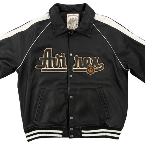 Newyork All American Established 1976 Men's Black and White Varsity Jacket