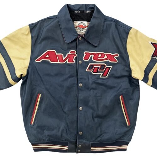 Avirex All Star Leather Men’s multi Varsity Jacket