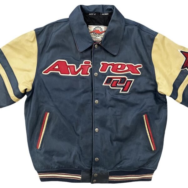 Avirex All Star Leather Men's multi Varsity Jacket