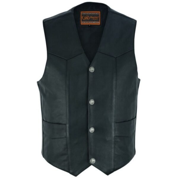 Advance Mens Buffalo Nickel Head Snap Vest