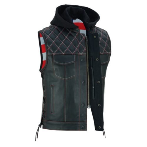 Road Edge Leather Vest