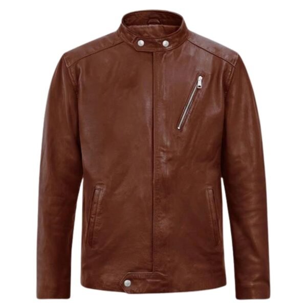 Motorad Tan Biker Leather Jacket