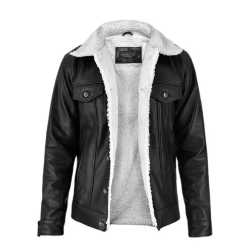 Leather Sherpa Jacket