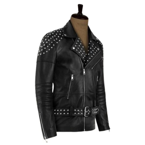 Studded Biker Leather Jacket