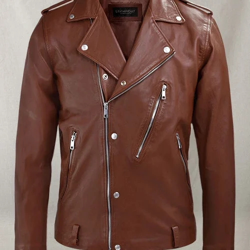 Shotgun Tan Moto Leather Jacket