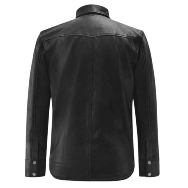 Leather Shirt Jacket