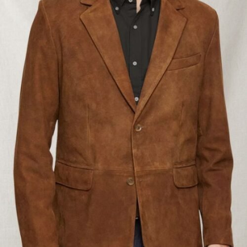 Suede Leather Blazer