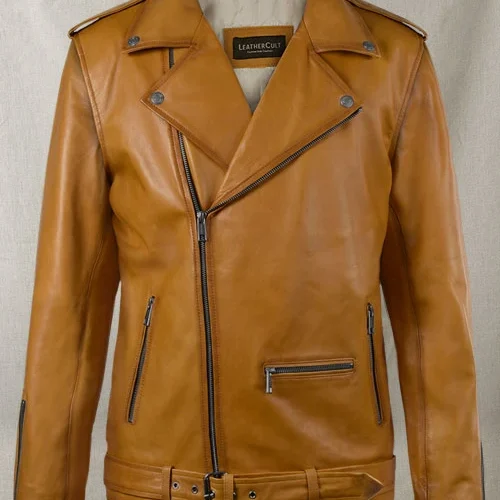 Rutland Caramel Brown Riding Leather Jacket