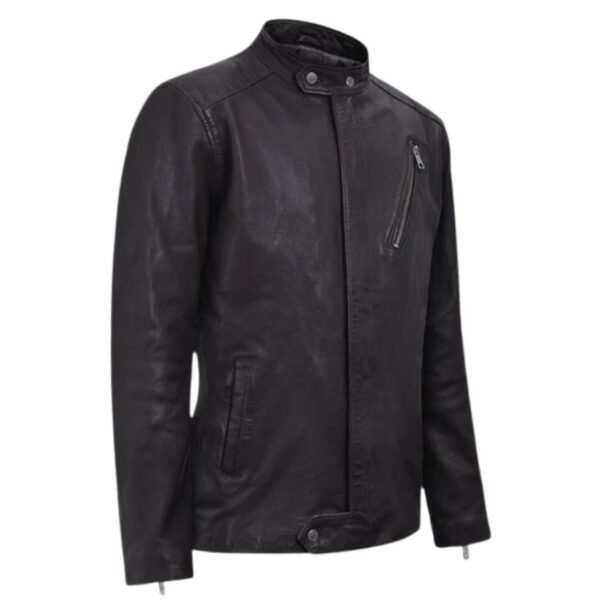 Motorad Purple Biker Leather Jacket