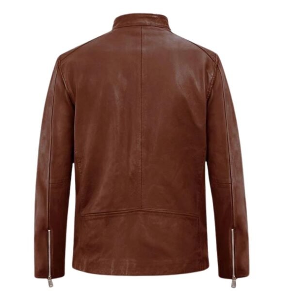 Motorad Tan Biker Leather Jacket