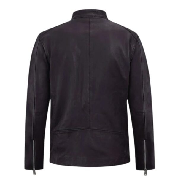 Motorad Purple Biker Leather Jacket