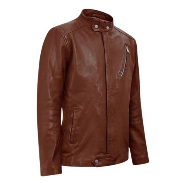 Motorad Tan Biker Leather Jacket