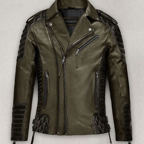 Charles Burnt Olive Leather Jacket