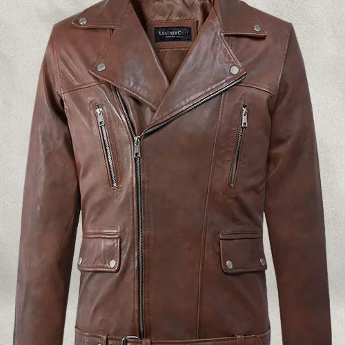 Dauntless Spanish Brown Biker Leather Jacket