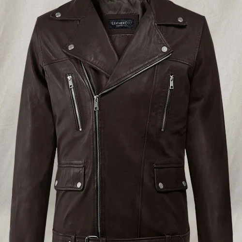 Dauntless Brown Biker Leather Jacket