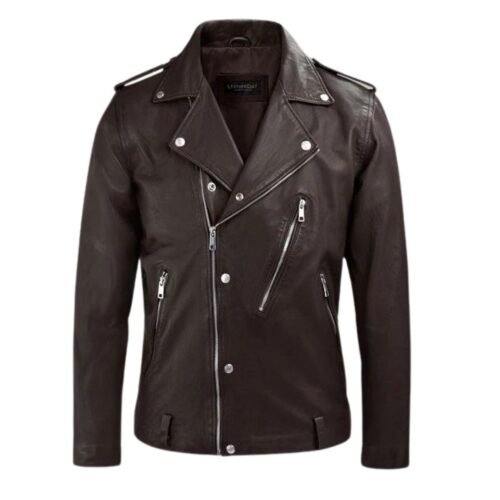 Beast Brown Biker Leather Jacket