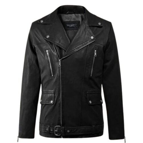 Dauntless Black Biker Leather Jacket