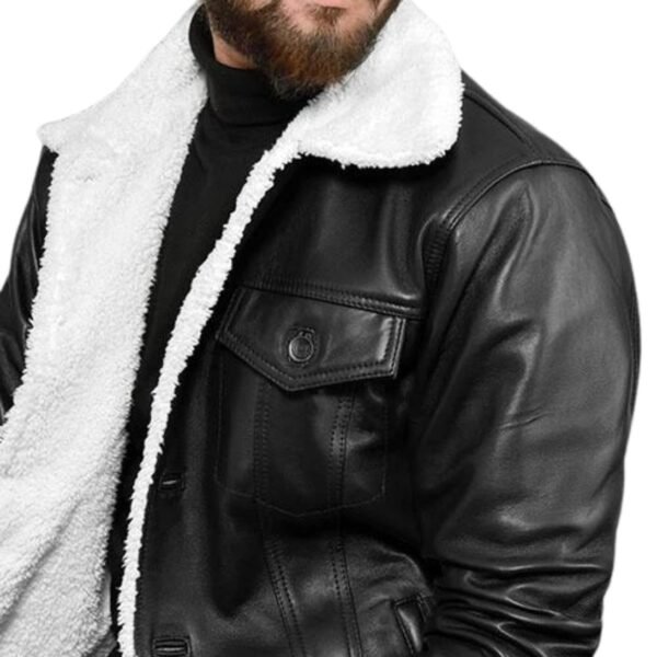 Leather Sherpa Jacket