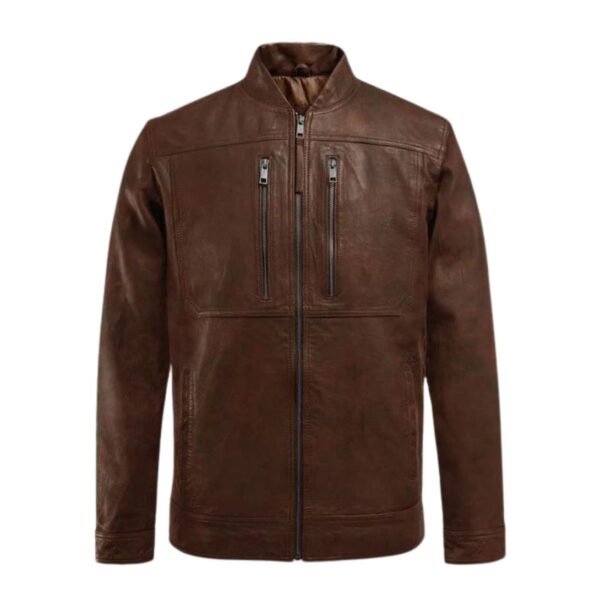 Thunder Storm Spanish Brown Biker Leather Jacket