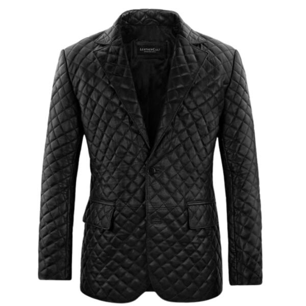 Bocelli Quilted Leather Blazer