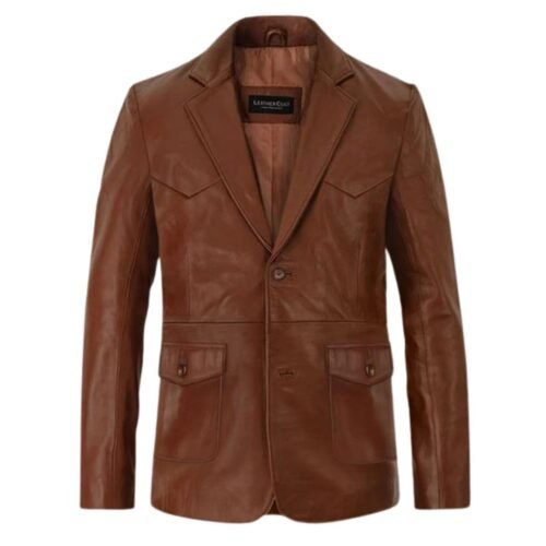 Western Leather Blazer