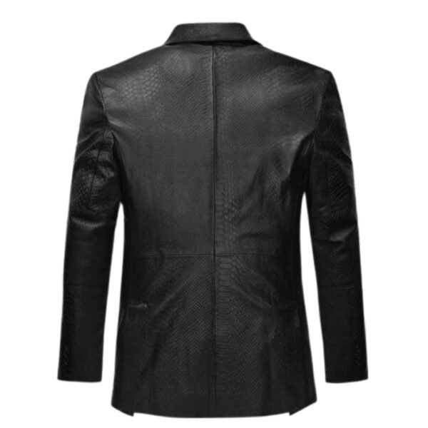 Black Python Catwalk Leather Blazer