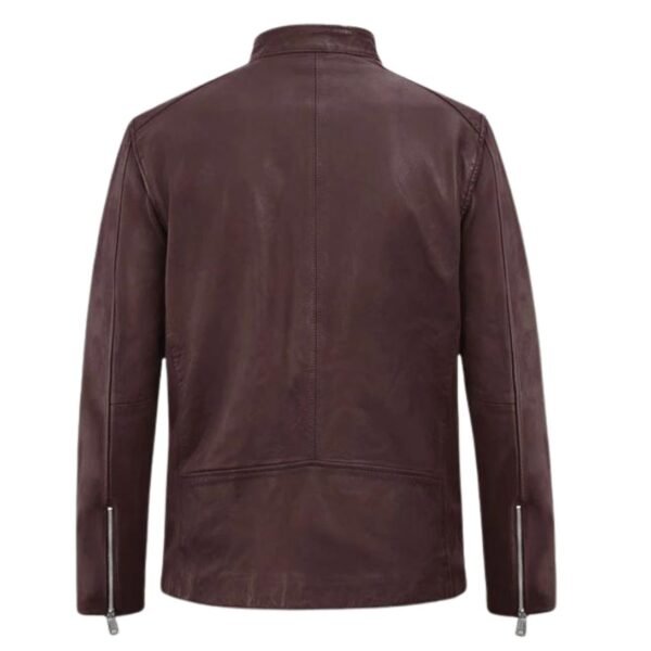 Motorad Burgundy Biker Leather Jacket