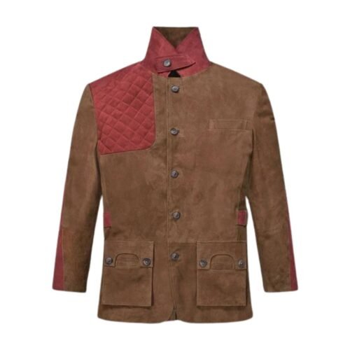 Safari Hickory Suede Leather Blazer