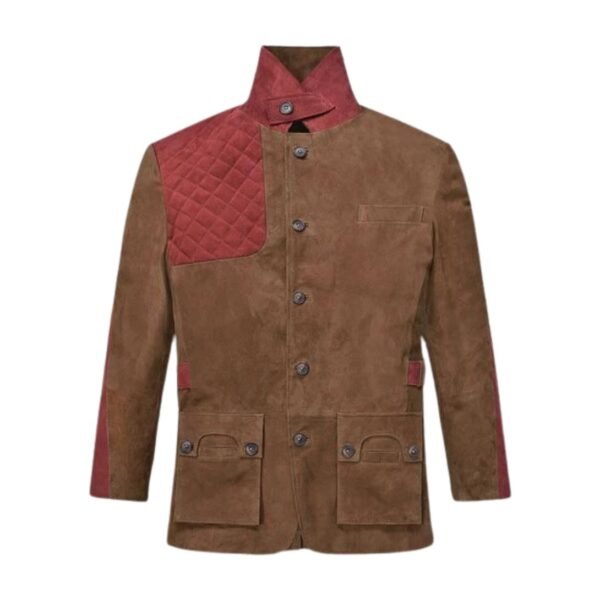 Safari Hickory Suede Leather Blazer