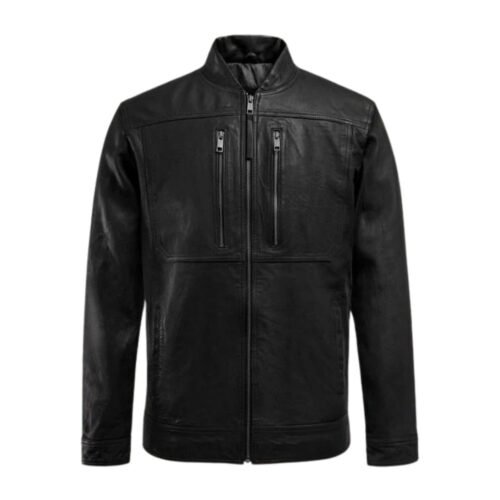 Thunder Storm Black Biker Leather Jacket