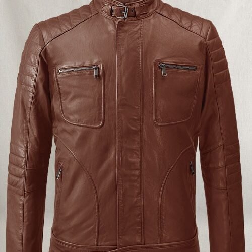 Firefly Moto Tan Biker Leather Jacket