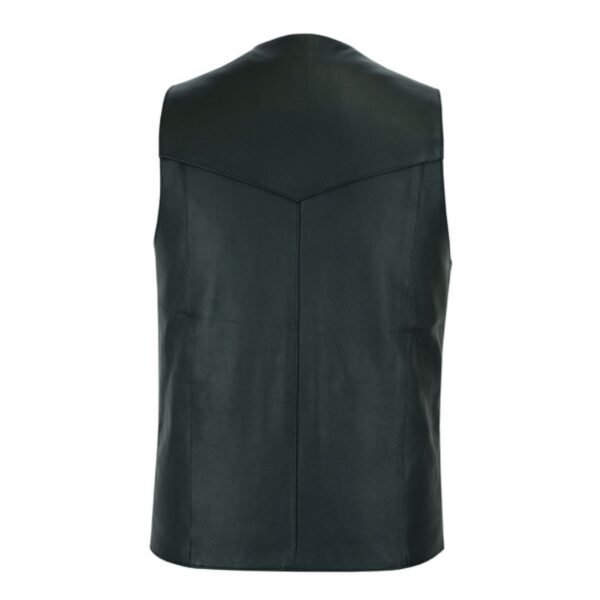 Mens Tall Classic Biker Leather Vest