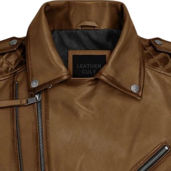 Charles Burnt Tan Leather Jacket