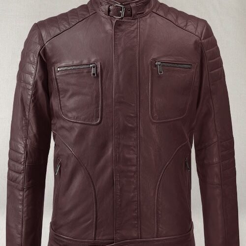 Firefly Moto Burgundy Biker Leather Jacket