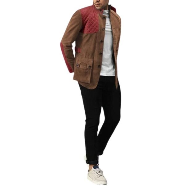 Safari Hickory Suede Leather Blazer