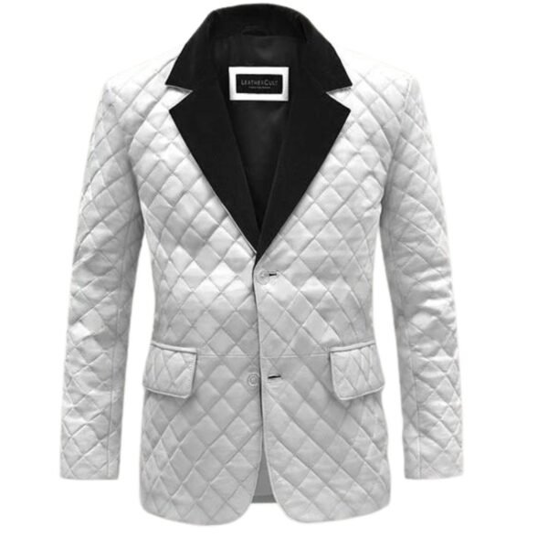 Bocelli Tuxedo Quilted Leather Blazer