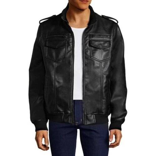 Alpha Bomber Leather Jacket