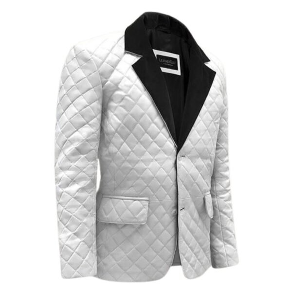 Bocelli Tuxedo Quilted Leather Blazer