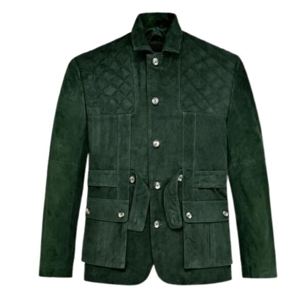 Safari Forest Suede Leather Blazer