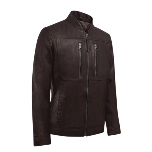 Thunder Storm Brown Biker Leather Jacket